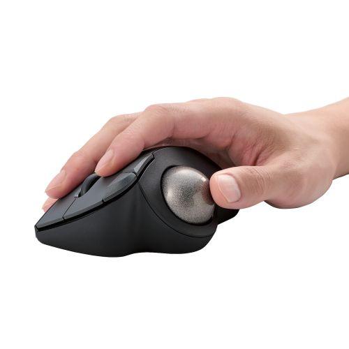 M-IT10DRBK トラックボールマウス/ IST/ 36mmボール/ 親指/ 人工ルビー支持/ 無線2.4GHz/ 5ボタン/ 【連射】 ブラック