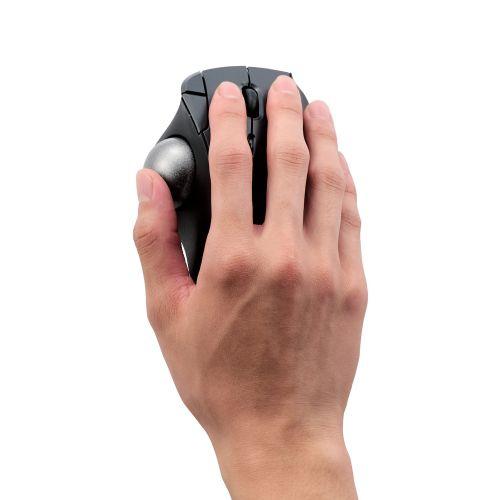 M-IT10DRBK トラックボールマウス/ IST/ 36mmボール/ 親指/ 人工ルビー支持/ 無線2.4GHz/ 5ボタン/ 【連射】 ブラック