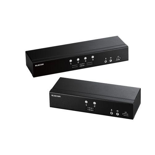 ELECOM KVM-NDUS4 パソコン切替器(KVM)/ DisplayPort/ 4ポートの画像