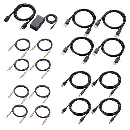 ELECOM KVM-NDUS4 パソコン切替器(KVM)/ DisplayPort/ 4ポートの画像