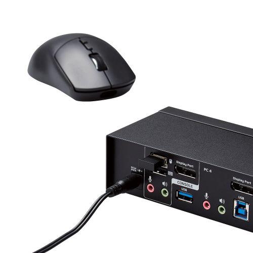 ELECOM KVM-NDUS4 パソコン切替器(KVM)/ DisplayPort/ 4ポートの画像
