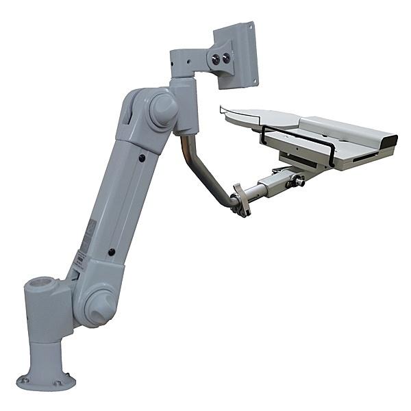 Live Creator ARM2-39NSG2 VESA対応スリムキーボード台一体型フランジグロメット式フレキシブルアーム（ホワイト）…
