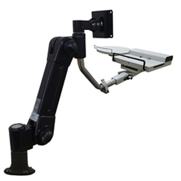 Live Creator ARM2-39NSG2B VESA対応スリムキーボード台一体型フランジグロメット式フレキシブルアーム（ブラック…