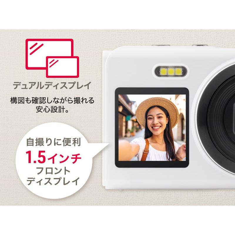 aiwaデジタル JA5-DCM0003(BK) コンパクトデジタルカメラ aiwa cam DCB-2 ブラック(1600万画素CMOSセ…_3
