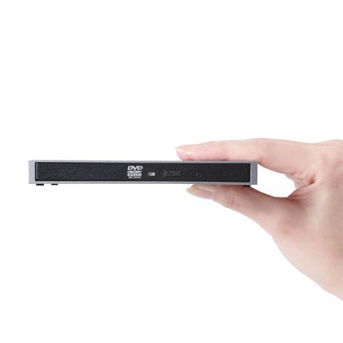 Logitec LDR-PWA8CU3MGY ポータブルDVDドライブ/ USB Type-C/ Mac向け/ グレー_5
