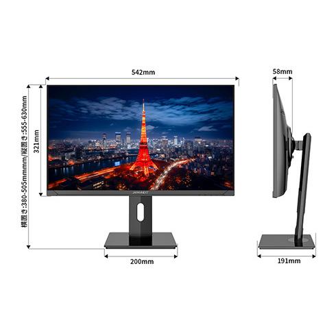 JAPANNEXT JN-IPS2380UHDR-C65W-HSP 液晶ディスプレイ 23.8型/ 3840×2160/ HDMI、DP、USB Type-C×1/ ブラック/ ス…_3