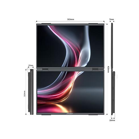 JAPANNEXT JN-DMD-IPS14WX 液晶ディスプレイ 14型/ 1920×1200/ miniHDMI×2、USB-C×3/ ブラック/ スピーカー有/ 2年保証_3