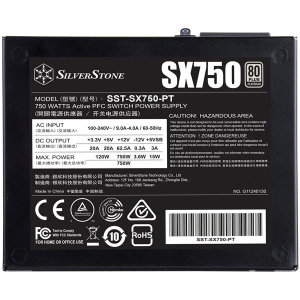 SilverStone SST-SX750-PT SFX電源 750Wの画像