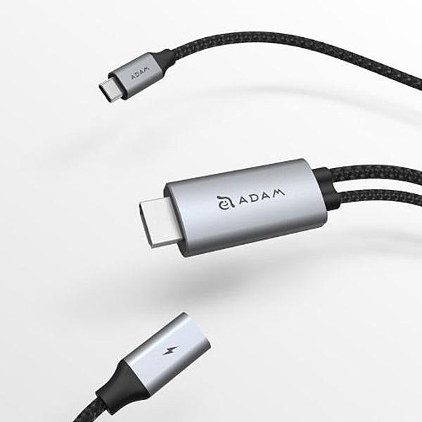 ADAM Elements ACBADH180MGY USB Type-C PD充電付HDMIアダプター このアダプタ1つでHDMI映像音声出力/ PD充電が可…の画像