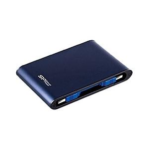 シリコンパワー SP020TBPHDA80S3B USB3.0/ 2.0対応 耐衝撃 防水仕様 Armor A80 ポータブルHDD 2TB Blue