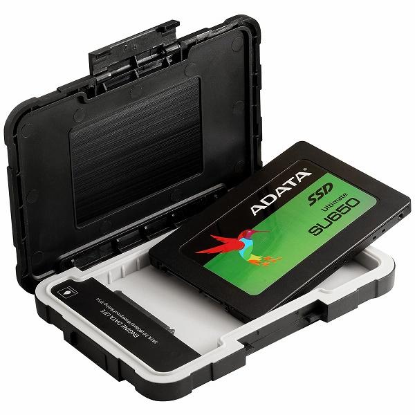 A-DATA Technology AED600-U31-CBK ED600 2.5inch SATA SSD/ HDD USB3.2 Gen1 外付けケース 1年保証｜podpark｜03