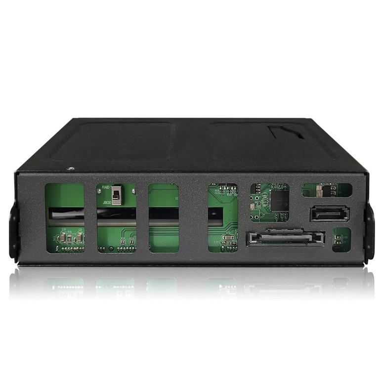 ICY DOCK MB902SPR-B R1 2.5インチ SATA HDD/ SSD搭載用RAIDユニット 5.25インチベイサイズ RAID 1 \u0026 JBODモード対応の画像