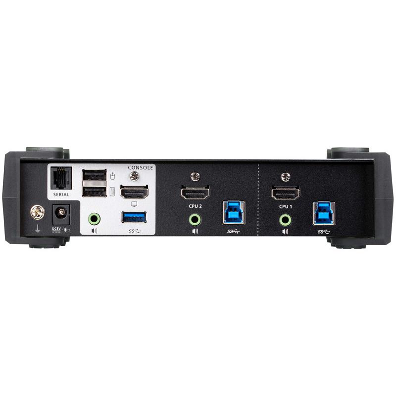 ATEN CS1822 2ポート USB 3.0ハブ搭載 HDMI KVMPスイッチ（4K対応、オーディオミキサーモード搭載）の画像