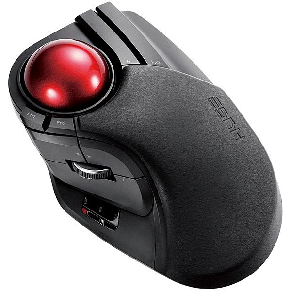 ELECOM M-HT1DRBK トラックボールマウス/ 大玉/ 8ボタン/ チルト機能/ 無線/ ブラック