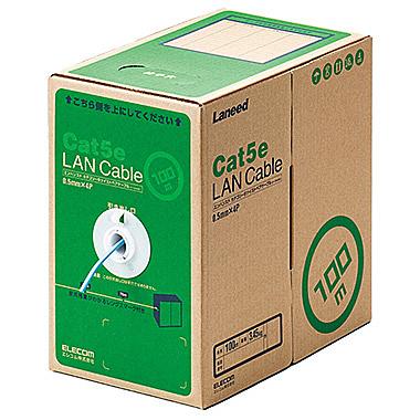 ELECOM LD-CT2/LB100/RS RoHS対応LANケーブル/ CAT5E/ 100m/ ライトブルー/ 簡易パッケージ