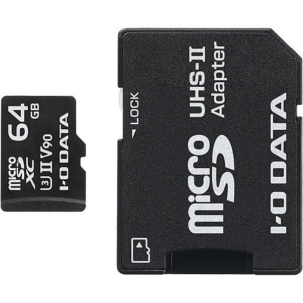  IODATA MSDU23-64G UHS-II UHS スピードクラス3対応 microSDメモリーカード 64GB