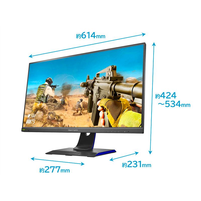 IODATA LCD-GD271JD ゲーミング液晶ディスプレイ 27型/ 1920×1080/ HDMI×2、DisplayPort×1/ ブラック/ スピー…_1