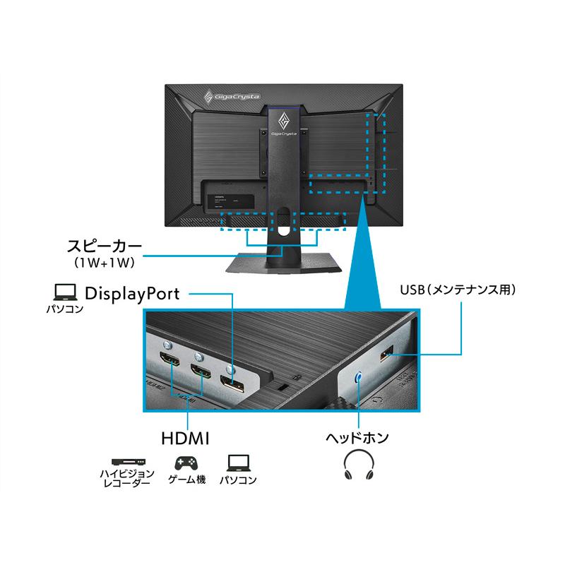 IODATA LCD-GD271JD ゲーミング液晶ディスプレイ 27型/ 1920×1080/ HDMI×2、DisplayPort×1/ ブラック/ スピー…_2