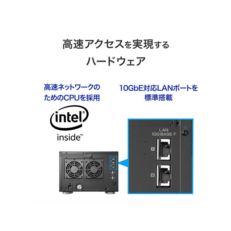 IODATA HDL4-HB32EX 法人向け4ドライブNAS（ネットワークHDD） 5年保証 32TBの画像