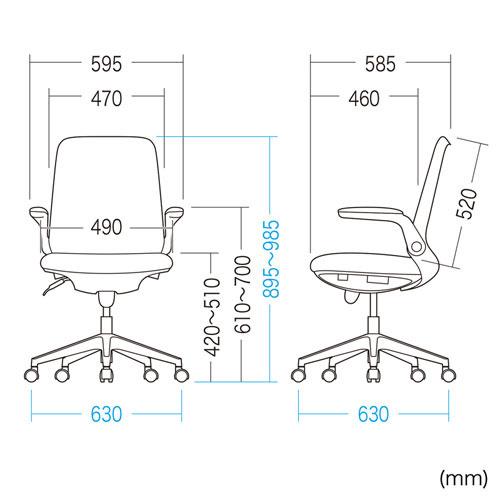 サンワサプライ SNC-T161BK オフィスチェア（ブラック）