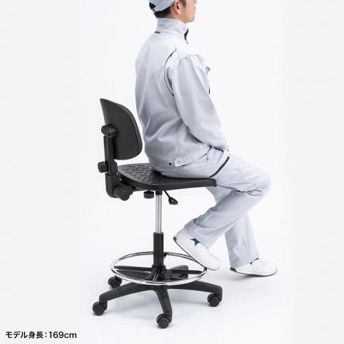 サンワサプライ SNC-T166BK 作業用ワークチェア_1