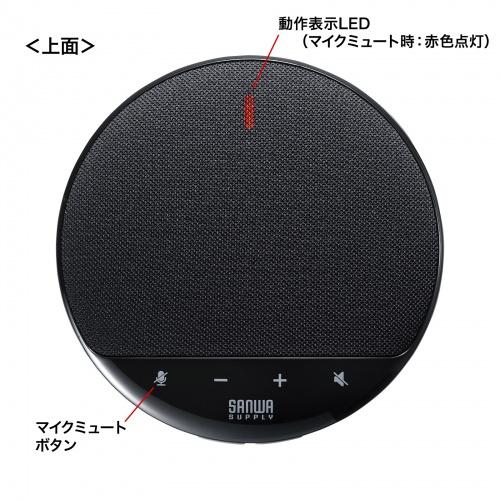 サンワサプライ MM-WLMSPSET ワイヤレス会議スピーカーフォン（2台セット）の画像