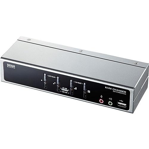 サンワサプライ SW-KVM4HVCN USB・PS/ 2コンソール両対応パソコン自動切替器（4：1）