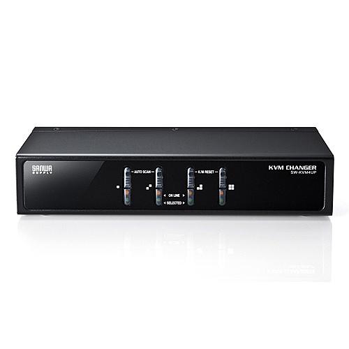 サンワサプライ SW-KVM4UP PS/ 2・USB両対応パソコン自動切替器（4：1）の画像
