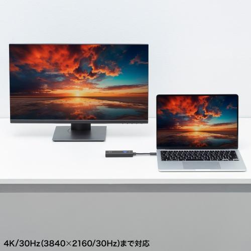 サンワサプライ VGA-EXWHD12C 4K対応ワイヤレスHDMIエクステンダー（Type-C接続用）の画像