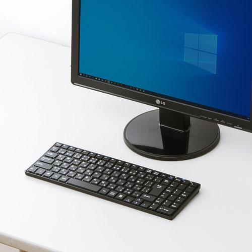 サンワサプライ SKB-BT22BKN Bluetoothスリムキーボード（テンキーあり・ブラック）_3