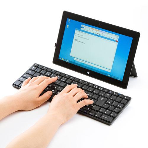 サンワサプライ SKB-BT22BKN Bluetoothスリムキーボード（テンキーあり・ブラック）_7