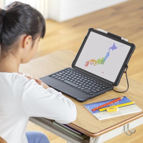 サンワサプライ SKB-IP6BK iPad 第10世代専用ケース付きキーボード タイプCケーブル接続_16