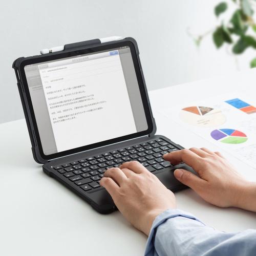 サンワサプライ SKB-IP6BK iPad 第10世代専用ケース付きキーボード タイプCケーブル接続_6