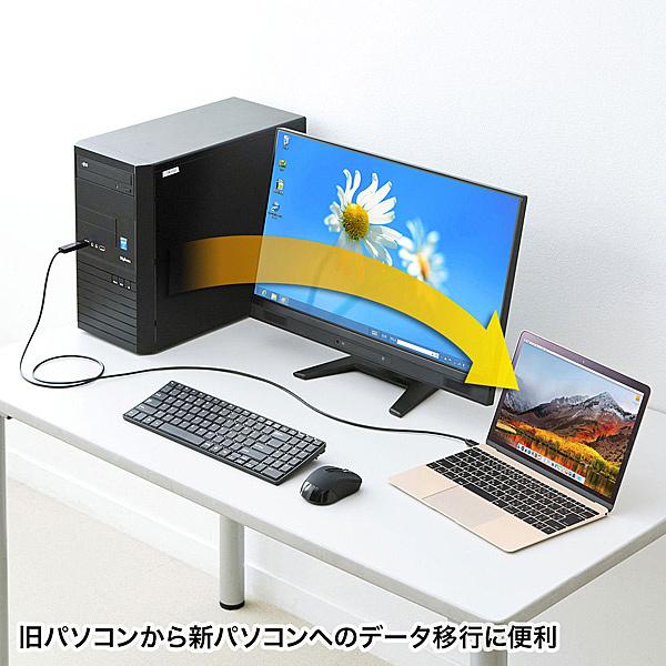 サンワサプライ KB-USB-LINK5 ドラッグ＆ドロップ対応Type-Cリンクケーブル（Mac/ Windows対応）｜podpark｜05