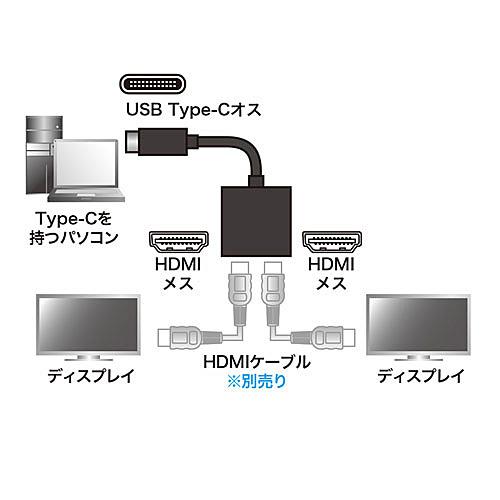 サンワサプライ AD-ALCMST2HD USB TypeC MSTハブ（DisplayPort Altモード）｜podpark｜02