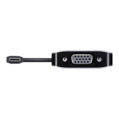 サンワサプライ AD-ALCHV02 USB Type C-HDMI/ VGA変換アダプタ（4K/ 30Hz/ PD対応）の画像