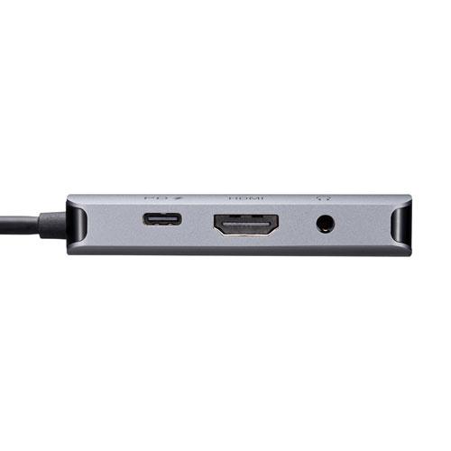 サンワサプライ AD-ALCHV02 USB Type C-HDMI/ VGA変換アダプタ（4K/ 30Hz/ PD対応）の画像