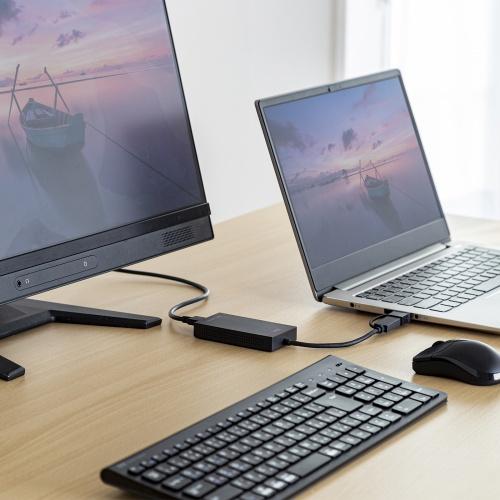 サンワサプライ USB-CVU3HD4 USB A/ Type-C両対応HDMIディスプレイアダプタ（4K/ 30Hz対応）の画像