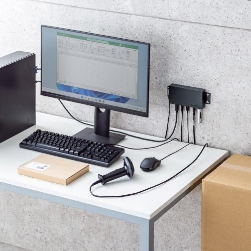 サンワサプライ USB-3HFA04 産業用USB 5Gbpsハブ（4ポート）_5