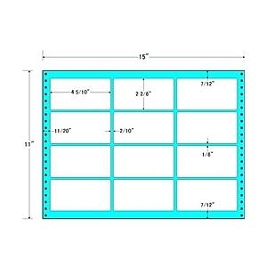 東洋印刷 MH15E タックフォームラベル 15インチ×11インチ 12面付