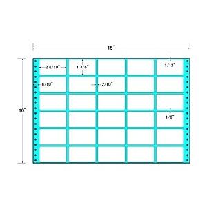  東洋印刷 M15R タックフォームラベル 15インチ×10インチ 30面付(1ケース500折)