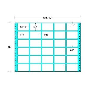 東洋印刷 MX13P タックフォームラベル 13 5/ 10インチ×10インチ 30面付(1ケース500折)