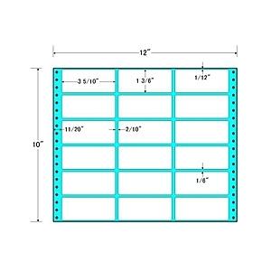  東洋印刷 M12W タックフォームラベル 12インチ×10インチ 18面付(1ケース500折)