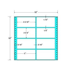  東洋印刷 M10R タックフォームラベル 10インチ×10インチ 8面付(1ケース500折)