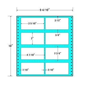  東洋印刷 MX9U タックフォームラベル  10インチ×10インチ 8面付(1ケース500折)…