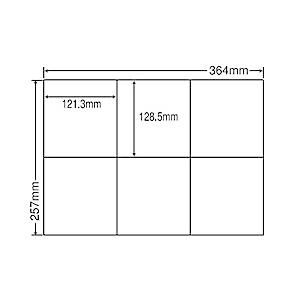 東洋印刷 E6G シートカットラベル B4版 6面付(1ケース500シート)