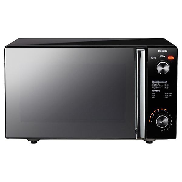 ツインバード DR-D278B ミラーガラスフラット電子レンジ ブラック