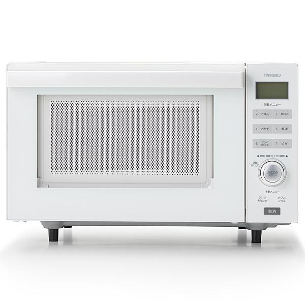 ツインバード DR-E852W センサー付フラットオーブンレンジ ホワイトの画像