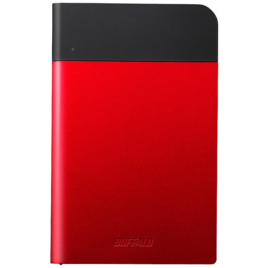 バッファロー HD-PZN1.0U3-R ICカード対応MILスペック 耐衝撃ボディー防雨防塵ポータブルHDD 1TB レッド