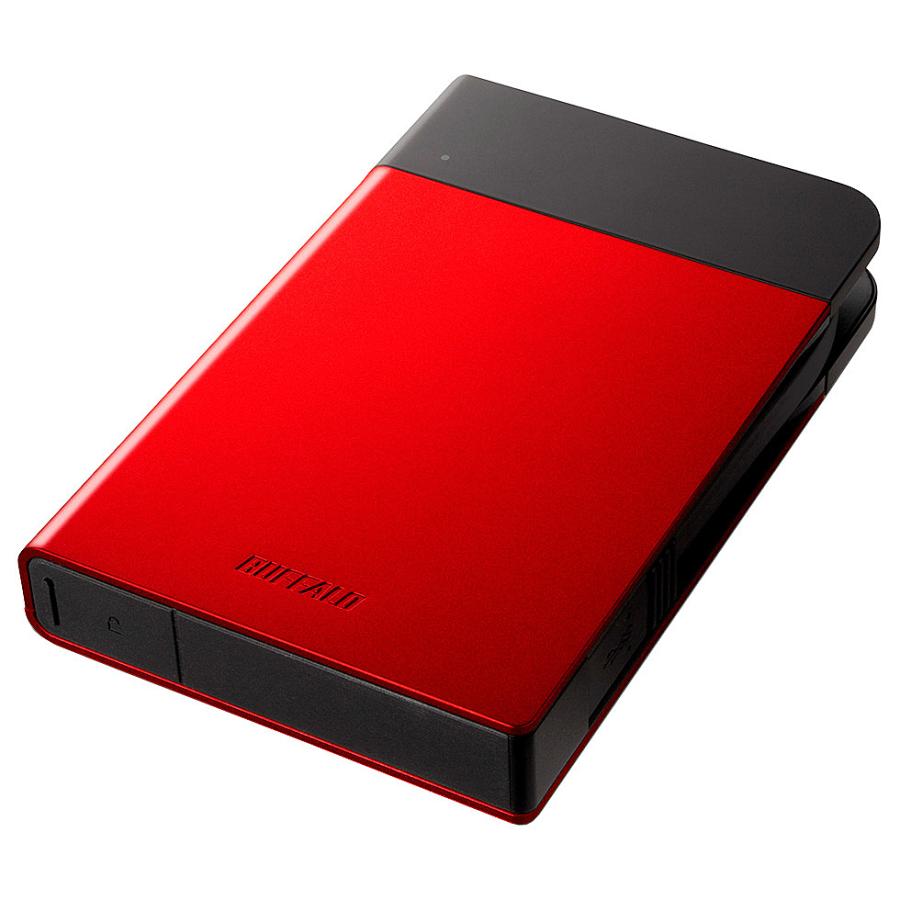 バッファロー HD-PZN1.0U3-R ICカード対応MILスペック 耐衝撃ボディー防雨防塵ポータブルHDD 1TB レッド